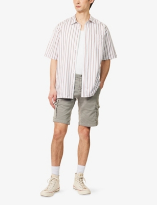 REPLAY: Vannie Patch-Pocket Stretch-Denim Cargo Shorts