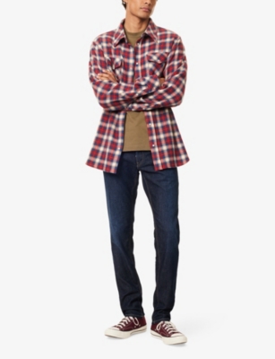 Replay Mens Dark Blue Willbi X-lite Plus Tapered-leg Slim-fit Stretch-denim Jeans In Dark Blue