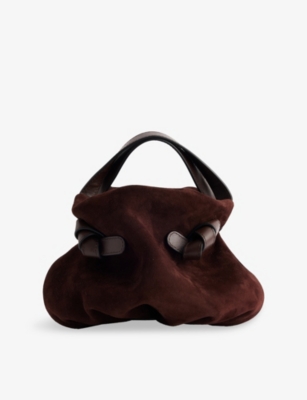 NEOUS: Taurus 1.0 Mini Suede Top-Handle Bag
