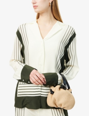 NEOUS: Taurus 1.0 Mini Raffia Top-Handle Bag
