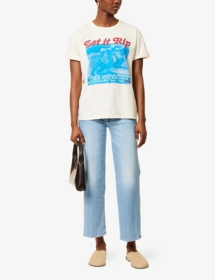 Mother Womens  The Sleep-over Cotton-jersey T-shirt In Let It Rip