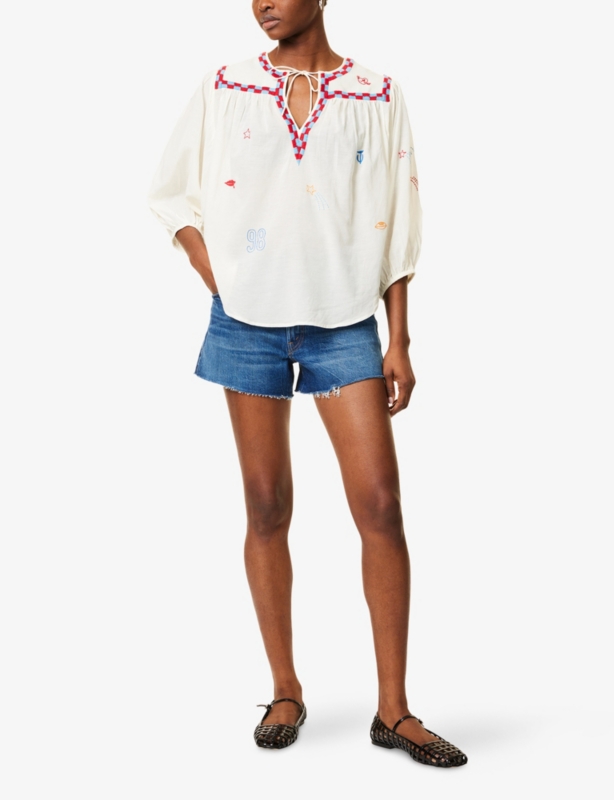 The Dodger Frayed-Hem Denim Shorts