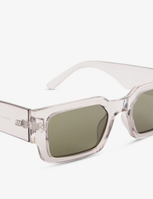 Le Specs Womens Graphite Lsp2552138 Contemplation Rectangle-frame Polycarbonate Sunglasses In Graphite