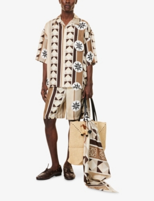 Loewe Paula's Ibiza Oversized Camp-collar Printed Silk-twill Shirt