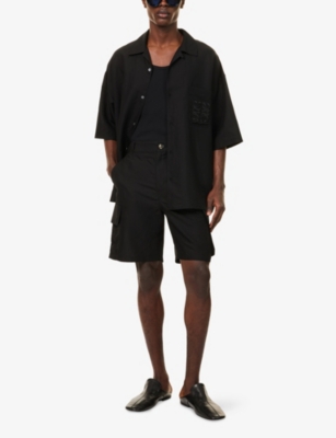 Loewe Viscose And Linen Cargo Shorts
