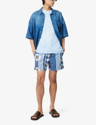 Ibiza Graphic-Pattern Woven Swim Shorts