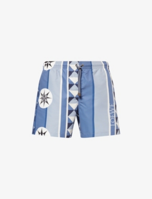 Ibiza Graphic-Pattern Woven Swim Shorts