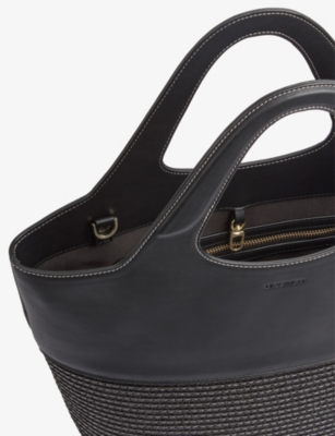 LK BENNETT: Carly Raffia and Leather Cross-Body Bag
