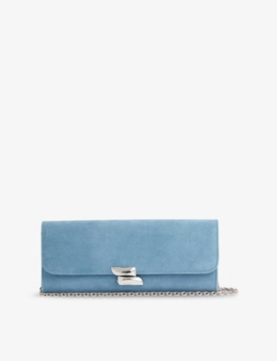 LK BENNETT: Daisy Curve Leather Clutch Bag