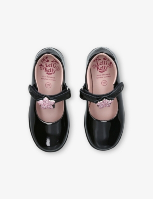 Lelli Kelly Black Kids' Daisy Patent Leather Shoes Eur 27 / 9 Uk In Black