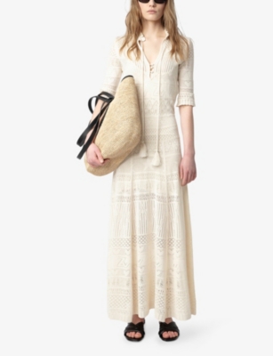 Zadig & Voltaire Zadig&voltaire Memphis Co Pointelle Clothing In Ecru