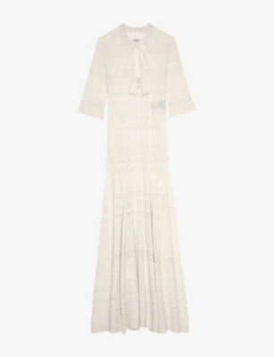 Zadig & Voltaire Zadig&voltaire Memphis Co Pointelle Clothing In Ecru