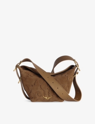 Zadig & Voltaire Womens Cognac Baby Jane Suede Shoulder Bag