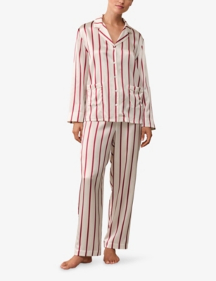 The White Company S  Striped Relaxed-fit Silk Pyjama Set