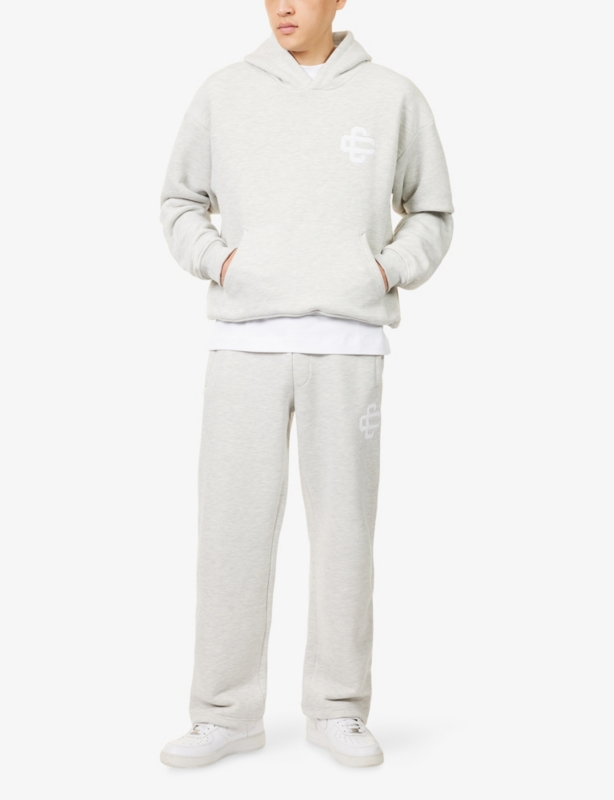 Heavy Logo-Embroidered Cotton Hoody