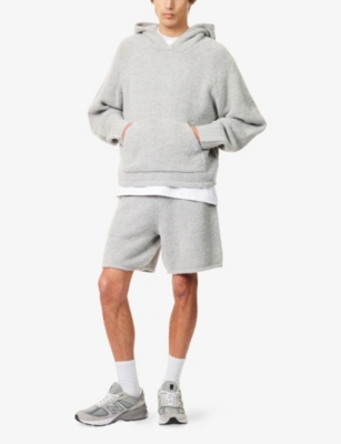 The Couture Club Mens Greymarl Heavy Logo-embroidered Cotton Hoody Xxl In Greymarl