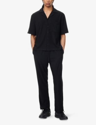 Shop The Couture Club Womens Ribbed Relaxed-fit Woven Trousers Black