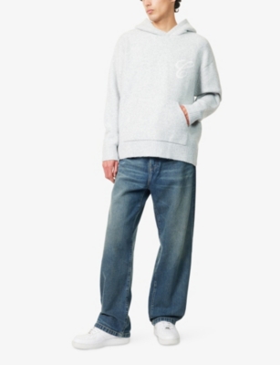 THE COUTURE CLUB: Script Kangaroo-Pocket Knitted Hoody