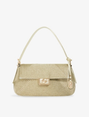 DUNE: Highgate Baguette Woven Shoulder Bag