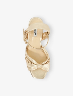 DUNE: Kander Leather Wedge Sandals