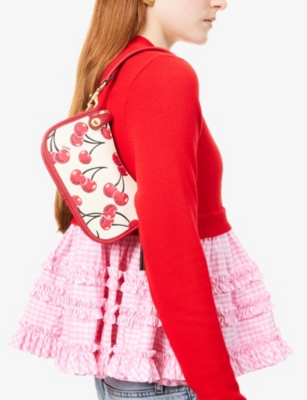 COACH: Cherry Swinger 20 Leather Shoulder Bag