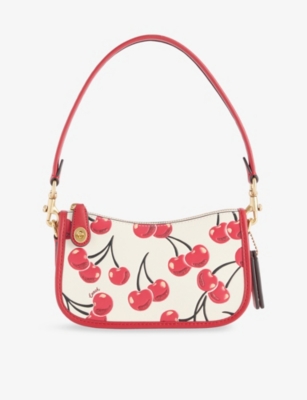 COACH: Cherry Swinger 20 Leather Shoulder Bag