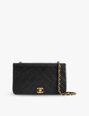 RESELFRIDGES: Pre-Loved CC Quilted Full-Flap Leather Shoulder Bag