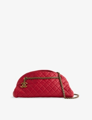 RESELFRIDGES: Pre-Loved Chanel Just Mademoiselle Medium Leather Shoulder Bag