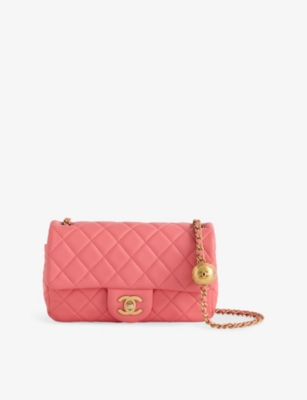 RESELFRIDGES: Pre-Loved Chanel Mini Pearl Crush Flap Leather Shoulder Bag