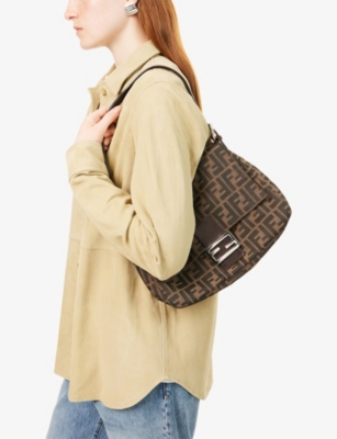 RESELFRIDGES: Pre-Loved Fendi Zucca Mamma Forever Canvas Shoulder Bag