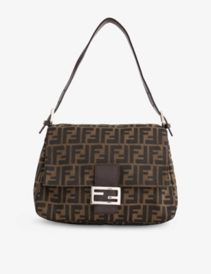 RESELFRIDGES: Pre-Loved Fendi Zucca Mamma Forever Canvas Shoulder Bag