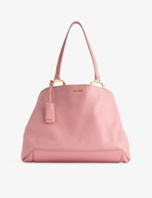 RESELFRIDGES: Pre-Loved Miu Miu Logo-Plaque Leather Tote Bag