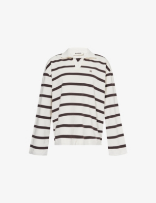 4TH & RECKLESS: Hailey Rugby Striped Stretch-Cotton T-Shirt