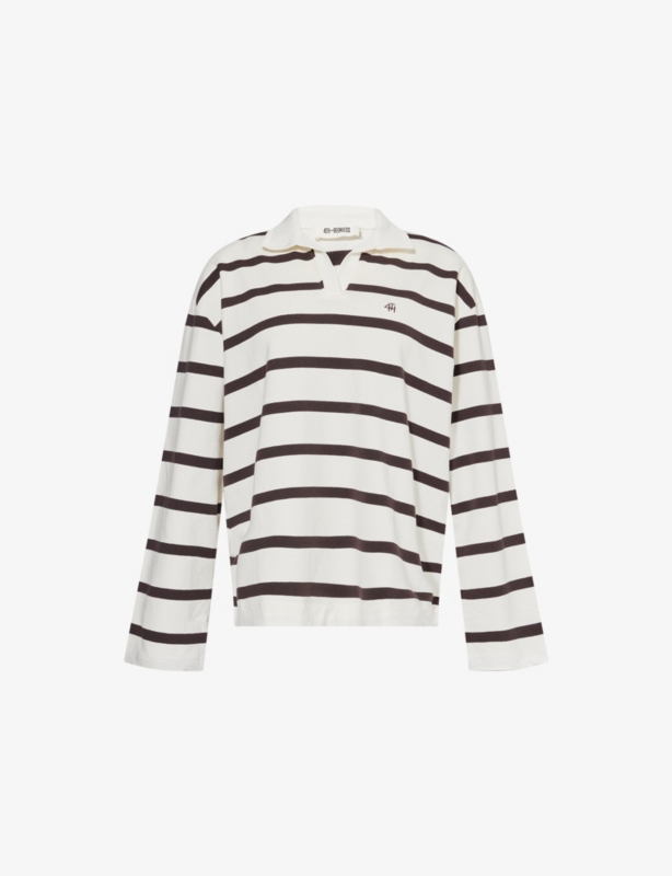 Hailey Rugby Striped Stretch-Cotton T-Shirt