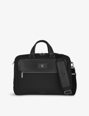 VICTORINOX: Mythic Deluxe Leather and Woven Briefcase