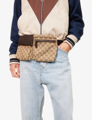 RESELFRIDGES: Pre-Loved Gucci GG Canvas Pocket Belt Bag