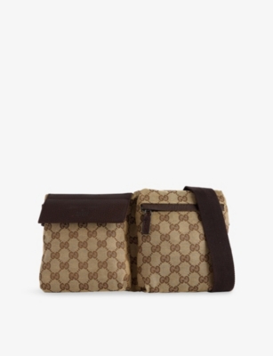 RESELFRIDGES: Pre-Loved Gucci GG Canvas Pocket Belt Bag