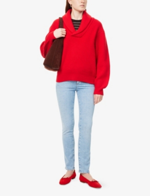 AG: Mari High-Rise Slim-Leg Denim Jeans