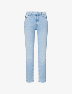 AG: Mari High-Rise Slim-Leg Denim Jeans