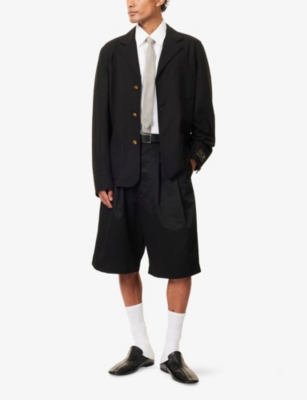 WILLY CHAVARRIA: Workwear Single-Breasted Cotton-Twill Blazer