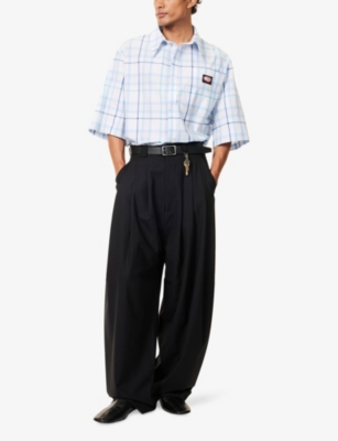 WILLY CHAVARRIA: Cascada Drawstring Wide-Leg Woven Trousers