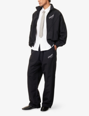 WILLY CHAVARRIA: Ruff Rider Embroidered Track Jogging Bottoms