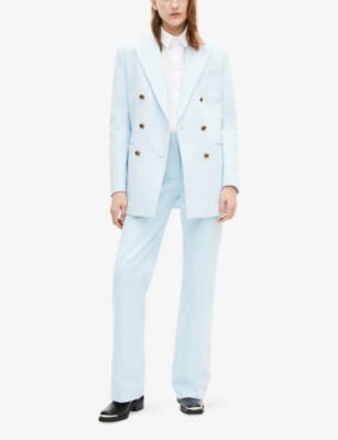 THE KOOPLES: Peak-Lapel Double-Breasted Cotton Blazer