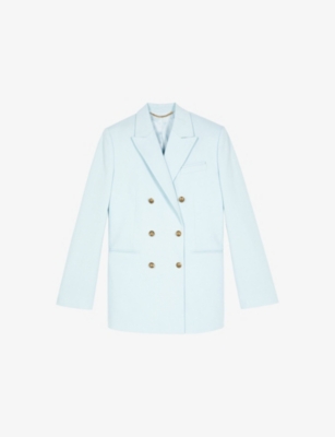 THE KOOPLES: Peak-Lapel Double-Breasted Cotton Blazer