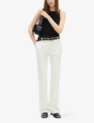 THE KOOPLES: Wide-Leg Mid-Rise Cotton Trousers