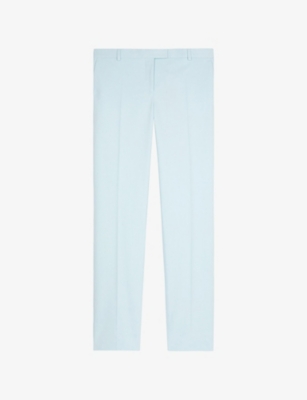 The Kooples Womens  Regular-fit Straight-leg Tailored Cotton Trousers