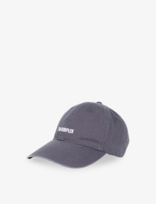 The Kooples Womens Blue Petrol Brand-embroidered Cotton Cap