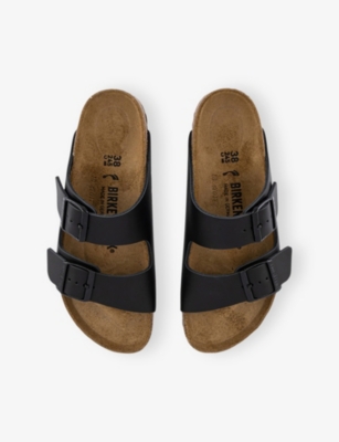 Birkenstock Womens Arizona Double-strap Leather Sandals Oiled Leather Black Eur 39 / 6 Uk In Black Natural Leather