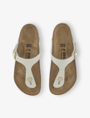 BIRKENSTOCK: Gizeh Leather Sandals