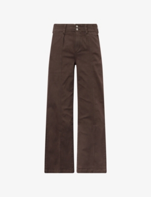 PAIGE: Brooklyn Wide-Leg Stretch-Denim Blend Jeans